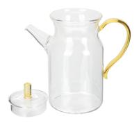 Ml Glass Tea Pot with Lid and Handle for Herbal Tea Office | Built-in Hole Cover, Easy Cleaning Surface, for Flower Tea and Ceremony Use, Handheld Design