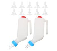 Ml Heavy Duty Plastic Calf Nursing Feeding Bottle with Hanging Design | Thickened Construction with Detachable Nipples, Wall-mounted Upside-down Feeder for Goats and Sheep Newborn Care