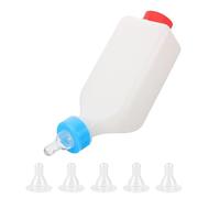 Ml Lamb Milk Feeder Bottle with 5 Nipples, Hanging Design | Inverted Feeding for Livestock Care, Leakproof Plastic ABS Build, Easy Nipple Changes, Batch Routines
