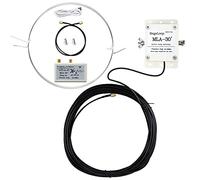 MLA-30+ Loop Antenna, 0.5-30MHz Active Receiving Antenna Rainproof, with 10m Feeder, Built-in Low Noise Amplifier for HAM SDR Short Medium Wave Radio, DIY kit for Rooftop, Balcony