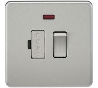 Mla Knightsbridge 13A Switched Fused Spur Unit With Neon Brushed Chrome