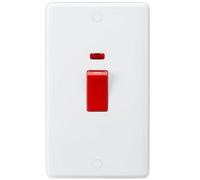 Mla Knightsbridge Curved Edge 45A Dp Switch With Neon (Large) - Cu8332N