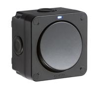 Mla Knightsbridge Ip66 20Ax Outdoor 1 Gang 2-Way Switch - Black - Op2