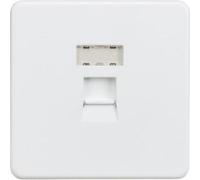 Mla Knightsbridge Rj45 Network Outlet Matt White - Sfrj45Mw