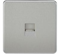 Knightsbridge SF7400BC Screwless Telephone Extension Socket - Brushed Chrome