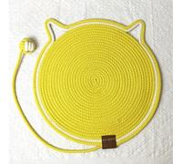 MLAQCFRP Cotton Rope Woven cat Scratch pad, Toy Ball Integrated cat Sleeping pad, Scratch Resistant, wear-Resistant, Washable pet pad