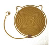 MLAQCFRP Cotton Rope Woven cat Scratch pad, Toy Ball Integrated cat Sleeping pad, Scratch Resistant, wear-Resistant, Washable pet pad