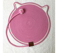 MLAQCFRP Cotton Rope Woven cat Scratch pad, Toy Ball Integrated cat Sleeping pad, Scratch Resistant, wear-Resistant, Washable pet pad
