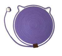 MLAQCFRP Cotton Rope Woven cat Scratch pad, Toy Ball Integrated cat Sleeping pad, Scratch Resistant, wear-Resistant, Washable pet pad