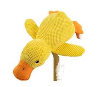 MLAQCFRP Dog Toy Plush to Sleep with Duck Bite-Resistant Molar Sound Relieving Stuffy Small and Medium Dogs Pet Sound Toy Small Yellow Duck