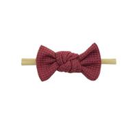 MLAQCFRP Minimally designed waffle checkered bow hair accessory headband with no trace headband(Korean fans)