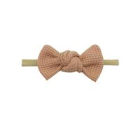 MLAQCFRP Minimally designed waffle checkered bow hair accessory headband with no trace headband(Snow Teeth)