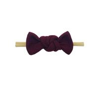 MLAQCFRP Minimally designed waffle checkered bow hair accessory headband with no trace headband(Wine Red)