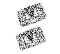 MLAVXCC Vintage Totem Shoe Clips Demovable Buckles Decorative Shoes Accessories for Women Girls, 2Pcs, approx 5*3.2cm, Silver, alloy
