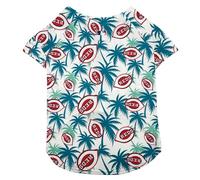 MLB Cincinnati Reds Hawaiian Dog Baseball Jersey, Officially Licensed Dogs & Cats Apparel, Dry-Fit Tropical Palm Print Shirt, X-Small, Pet Baseball Jersey Shirt Summer Theme