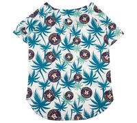 MLB Houston Astros Hawaiian Dog Baseball Jersey, Officially Licensed Dogs & Cats Apparel, Dry-Fit Tropical Palm Print Shirt, Medium, Pet Baseball Jersey Shirt Summer Theme