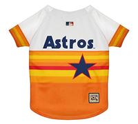 MLB Houston Astros Vintage Throwback Jersey for Dogs & Cats in Team Color. Comfortable Polycotton Material, Large