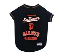 MLB SAN Francisco Giants Dog T-Shirt, Small. - Licensed Shirt for Pets Team Colored with Team Logos. - Premium Stretchable Materials for The Comfort of Your Dog & cat.