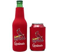 MLB St. Louis Cardinals Can & Bottle Holder Insulator Beverage Cooler, Insulated Neoprene for Beer, Keeps Drinks Cold for Home, Office, Game Day, and Outdoor Events, Cardinals