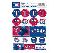 MLB Texas Rangers Vinyl Sticker Sheet, 5 x 7 by WinCraft
