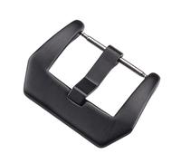 MLBEIU 20mm 22mm 24mm Stainless Steel Watch Buckle Black Silver Solid Metal Watchband Strap Clasp Band Accessories(Black,24mm)