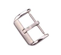 MLBEIU Stainless Steel Middle Brushed Watch Buckle 16mm 18mm 20mm 22mm Silver Rose Gold Black Watchband Strap Clasp Accessories(Silver,20mm)