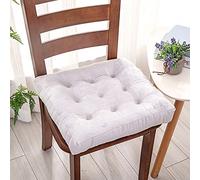 MLCYYJS Dining Room Chair Cushions Set of 6 18x18,Chair Pads for Dining Chairs 6 Pack Natural Fiber,Velvet Dining Seat Cushions Washable,Indoor Outdoor Square Chair Seat Pads Extra Large White