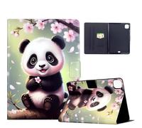 Mldjomid Case Compatible with iPad Air 11 (M3/M2 2025/2024)/iPad Pro 11 (4/3/2/1th Gen) 11 inch/iPad Air 5/4 10.9 Inch PU Leather Tablet Protective Case Multi-Angle Stand Cover Case Sakura Panda