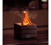 Mldnld Campfire Aroma Diffuser, 280 ml Essential-Oil Diffuser with LED Flame Effect, 3 Timer Settings, Whisper-Quiet & Auto Shut-Off, Vintage Stove Gift for Home & Office