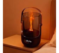 Mldnld Essential Oil Diffuser, 200ml Flame Diffuser Cool Mist Retro-Style Diffusers with LED Lights, Auto Shut-Off, Office Home Bedroom Decor