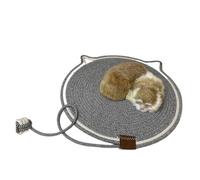 MLEJICLZD Cat scratching pad bauble ball two-in-one cotton rope woven cat sleeping mat scratch-reject wear-reject washable(Black2,42cm)
