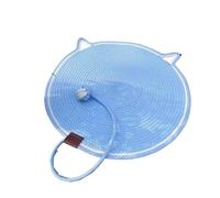 MLEJICLZD Cat scratching pad bauble ball two-in-one cotton rope woven cat sleeping mat scratch-reject wear-reject washable(Blue,50cm)