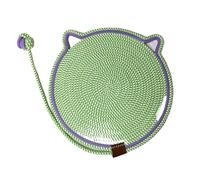 MLEJICLZD Cat scratching pad bauble ball two-in-one cotton rope woven cat sleeping mat scratch-reject wear-reject washable(Green,50cm)