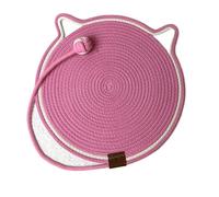MLEJICLZD Cat scratching pad bauble ball two-in-one cotton rope woven cat sleeping mat scratch-reject wear-reject washable(Pink,42cm)