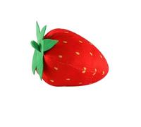 MLEJICLZD Colorful, bauble, bite-resistant pet baubles; fun and realistic vegetable soft and interactive plush various styles of fruit(Strawberries 13cm)