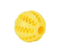 MLEJICLZD Dog food leakage elastic rubber ball anti-biting and molar teeth cleaning bauble - interactive that can be filled with snacks(Yellow,S (5cm))