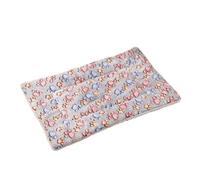 MLEJICLZD Double-sided pet mat, winter warm and skin-friendly puppy mattress and sofa blanket - cute small dog, medium-sized cat(Brown t,XXXL-89x68cm)