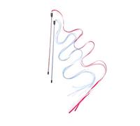 MLEJICLZD Long ribbon interactive cat wand bauble retractable elastic - colorful feather bell fun play suitable for home exercise(2pcs A)