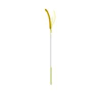 MLEJICLZD Neo- cat bauble foxtail teasing pole feather steel wire flexible lasting pet supplies(Yellow)