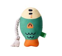 MLEJICLZD Pet bauble emulate Bell Fathead Fish Teeth Grinding Teeth Cleaning Chewing bauble Dog Self-Entertainment emulate Fish Head Cleaning and Entertainment Green(Green)