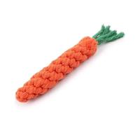 MLEJICLZD Pet dog cotton rope chew bauble, carrot-shaped, woven, chew-oppose, safe and enduring, specially designed for puppy teeth(A-23cm)