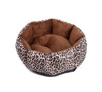 MLEJICLZD Stylish and warm pet beds, cat and dog, economical and affordable, many styles to choose from, indoor resting place(Leopard,M)