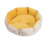 MLEJICLZD Stylish and warm pet beds, cat and dog, economical and affordable, many styles to choose from, indoor resting place(Yellow flower,M)