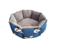 MLEJICLZD Stylish and warm pet beds, cat and dog, economical and affordable, many styles to choose from, indoor resting place(Dark Blue Dog,M)