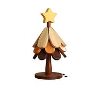 MLEJICLZD Wooden Christmas Tree Trivet - how hot Resist Hot Pot/Teapot Mat | Holiday Decor Gift(Third floor,Star)