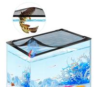 MLEJU DIY Fish Tank Lid Aquarium Cover with Fresh Air Netting to Prevent Fish from Jumping Out of The Tank and Reptile Pet from Escaping, Adjustable Size Fit Tank Size Max 37''X18''