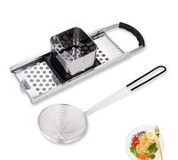 Mlesi Premium Grade Stainless Steel Spaetzle Maker Widen Plastic Handle with Skimmer Spider Strainer Homemade Egg Noodle Dumpling Perfect Sized for pots and Pans Making Tool