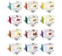 MLESNA | Tea e Tisane | Regina di Fiori | 1 PACCO PER TIPO TUTTI E 12 | 12x15x3g