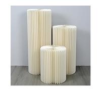 MLGFS Display stands, Cardboard Columns Pedestal Stand, Foldable Paper Flower , Display Column With Acrylic Lid(15.75in,A)