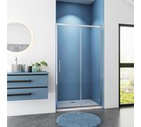 MLH Products Limited Mlh Shower Enclosure Toughened Safety Glass Sliding Door 1400X1850mm